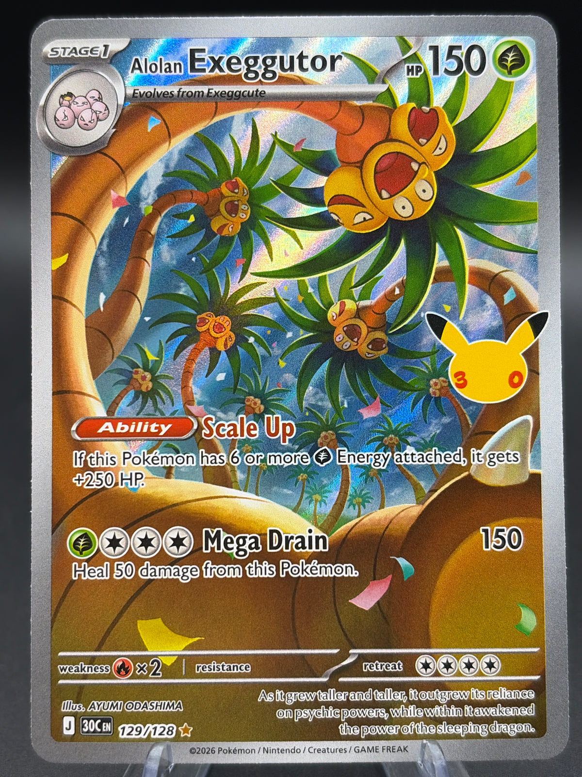 Pokémon TCG: 2026 Alolan Exeggutor 129/128- ME: 30th Celebration  (30C)