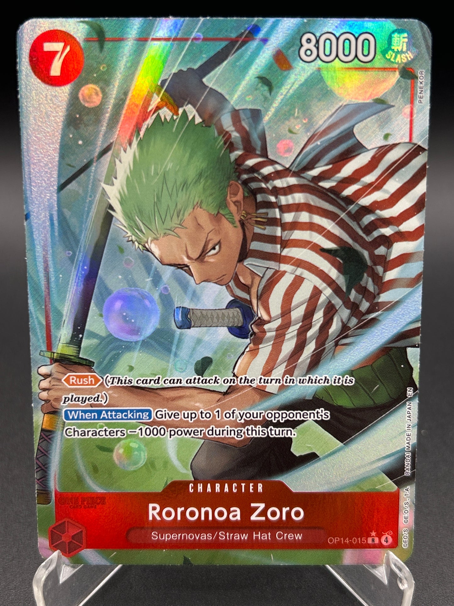 One Piece TCG: Roronoa Zoro - OP14-015 (Alternate Art) - The Azure Sea's Seven