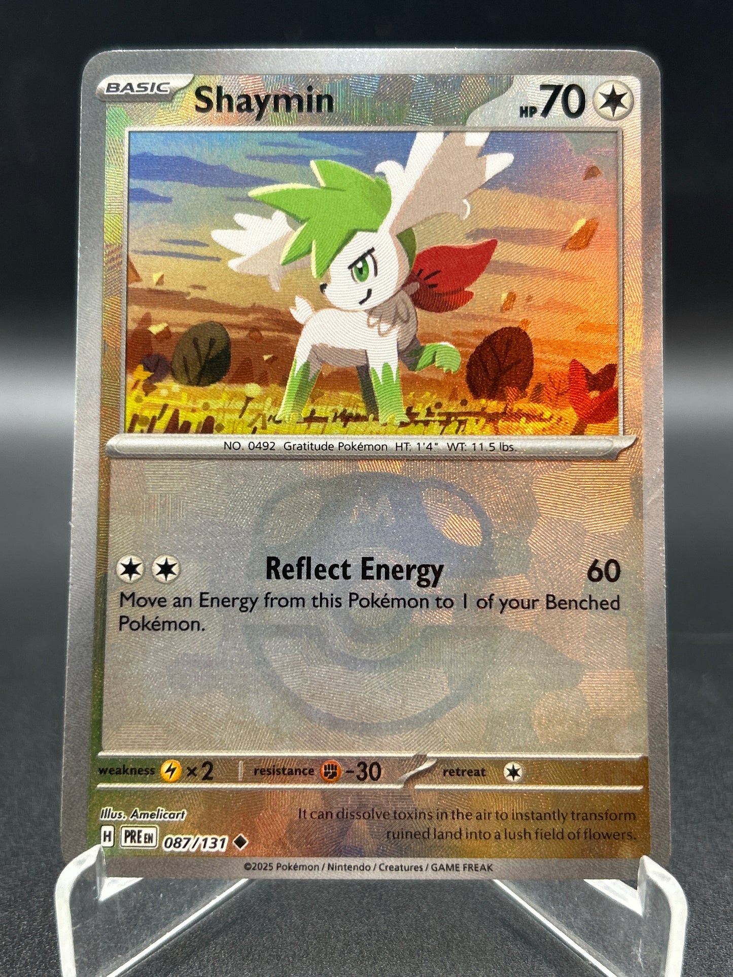 Pokémon TCG: 2025 Shaymin Master Ball 087/131 SV: Prismatic Evolutions