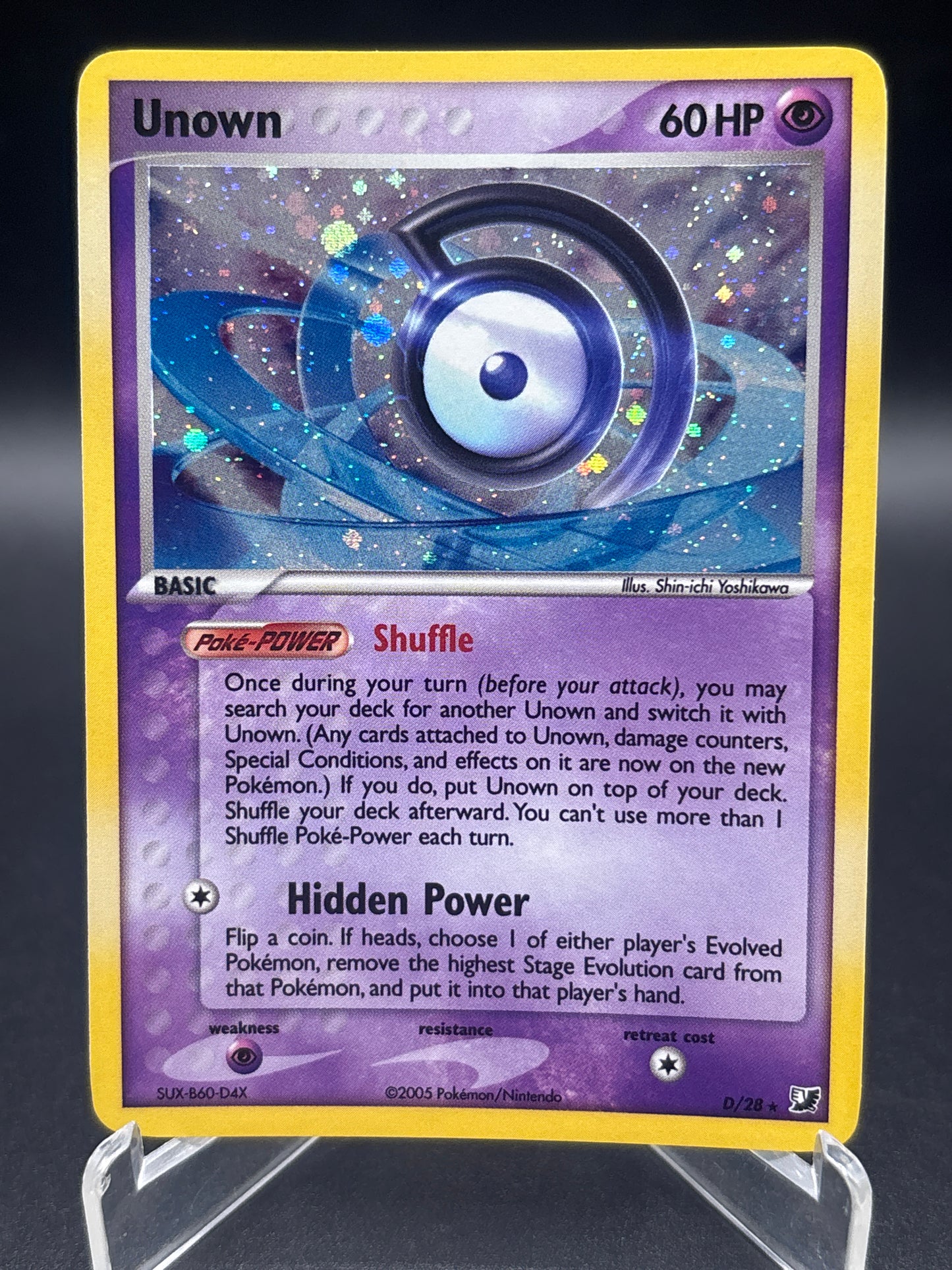 Pokémon TCG: 2005 Unown D/28 Unseen Forces Holo