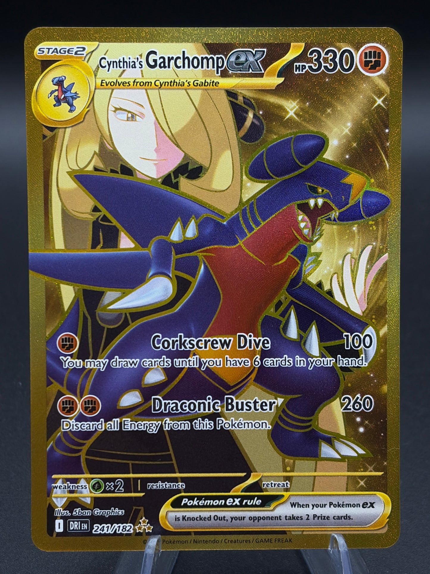 Pokémon TCG: 2025 Cynthia's Garchomp ex - 241/182 - SV: Destined Rivals