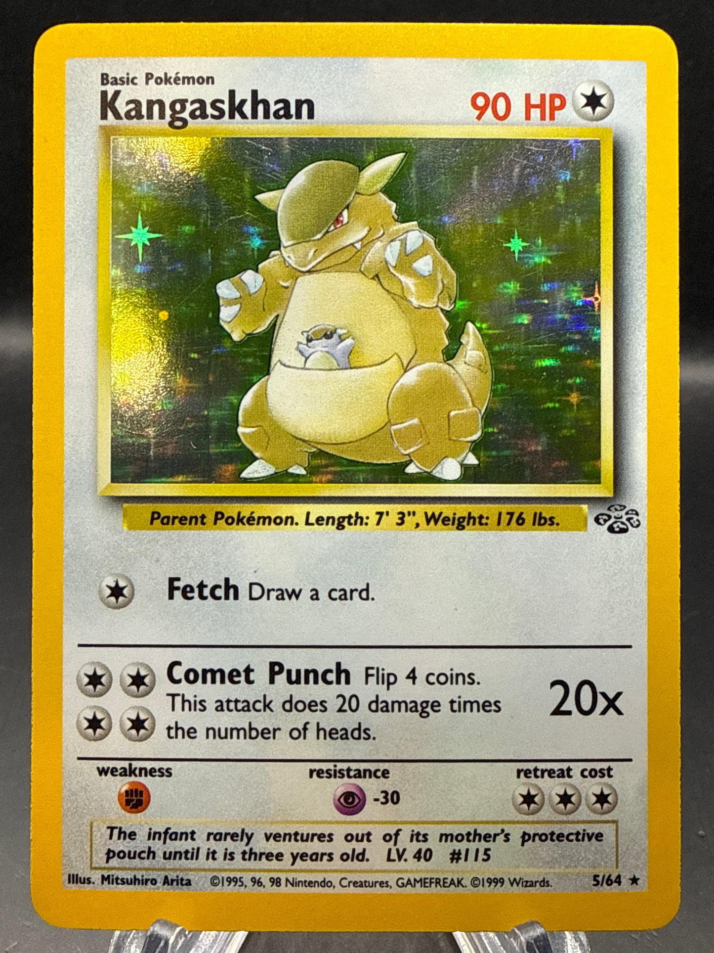 Pokémon TCG: 1999 Kangaskhan 5/64 Jungle Unlimited Holo