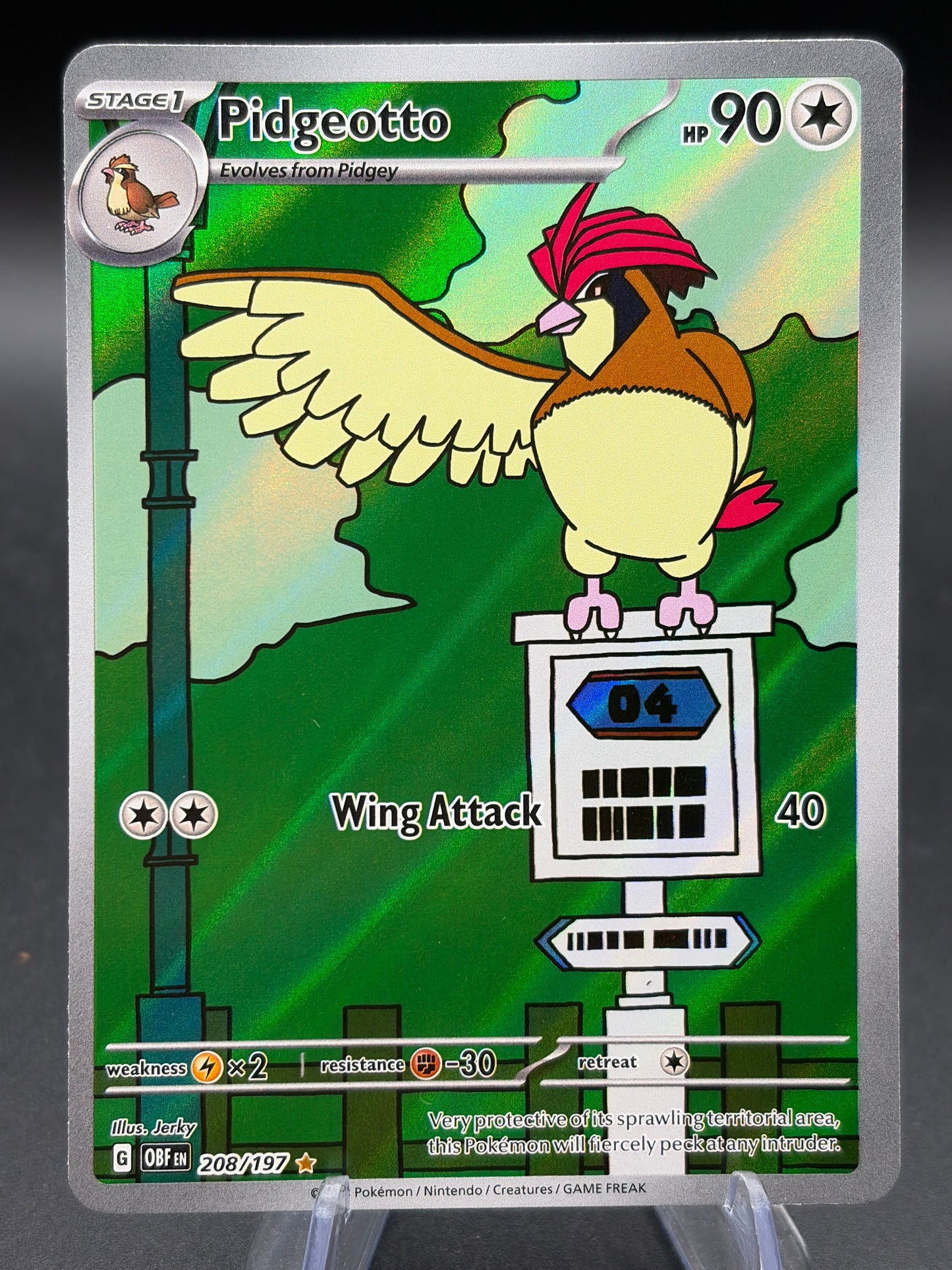Pokémon TCG: 2023  Pidgeotto - 208/197 - SV: Obsidian Flames