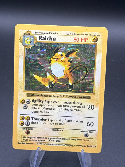 Pokemon TCG: 1999 Raichu 14/102 - Base Set (Shadowless)