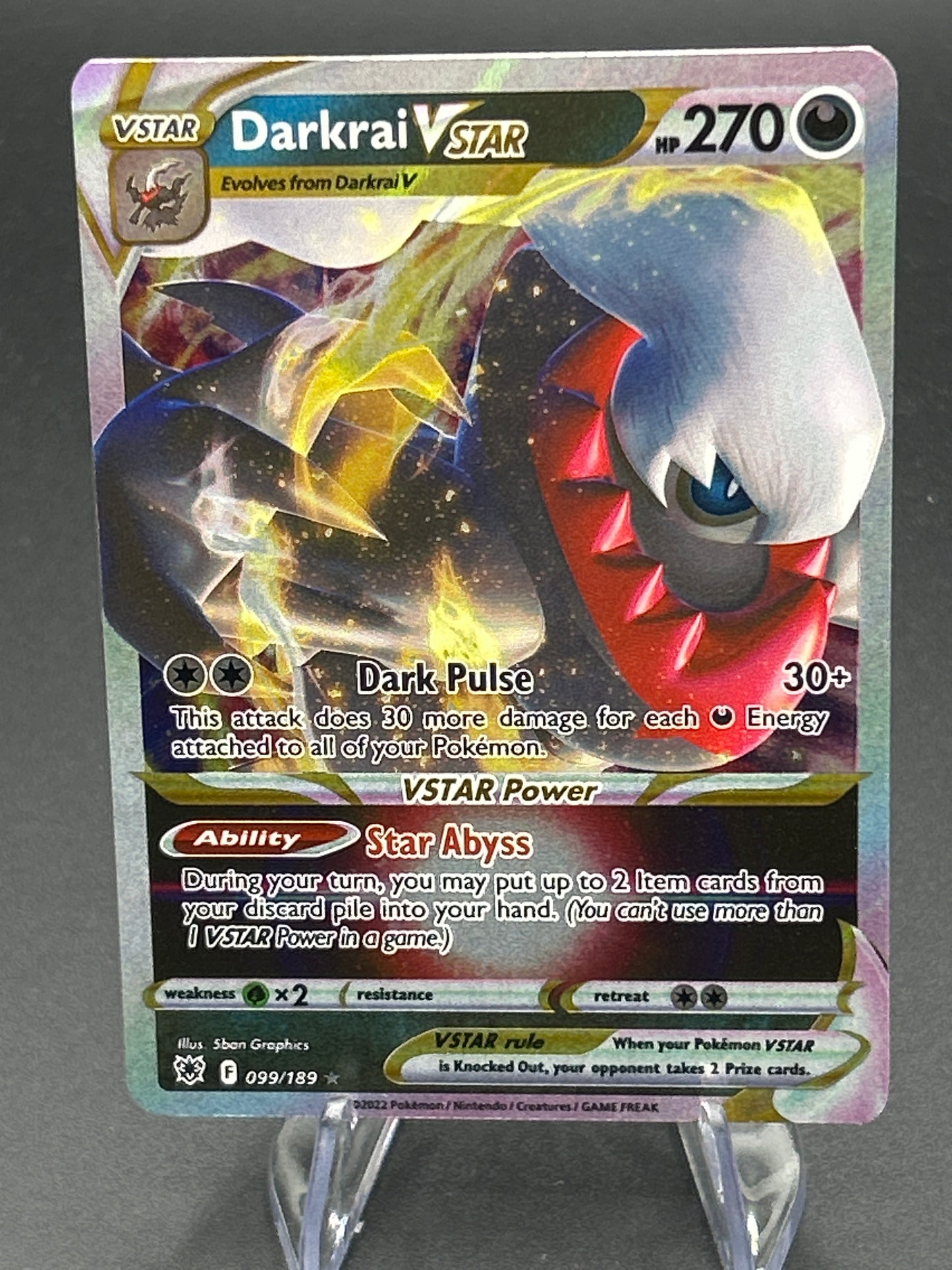 Pokemon TCG: 2022 Darkrai VSTAR 099/189  - SWSH10 Astral Radiance