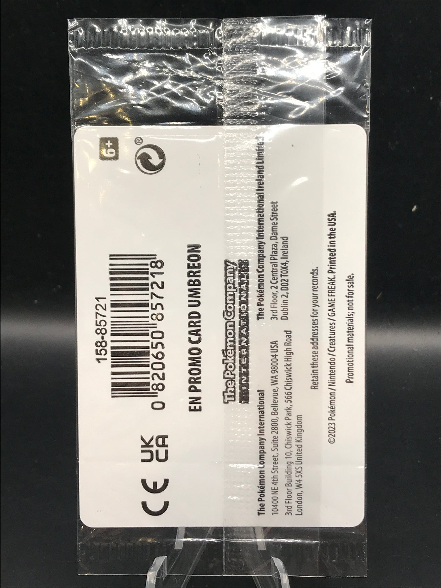 Pokémon TCG: 2023 Umbreon 130/197 S&V Gamestop Promo Sealed