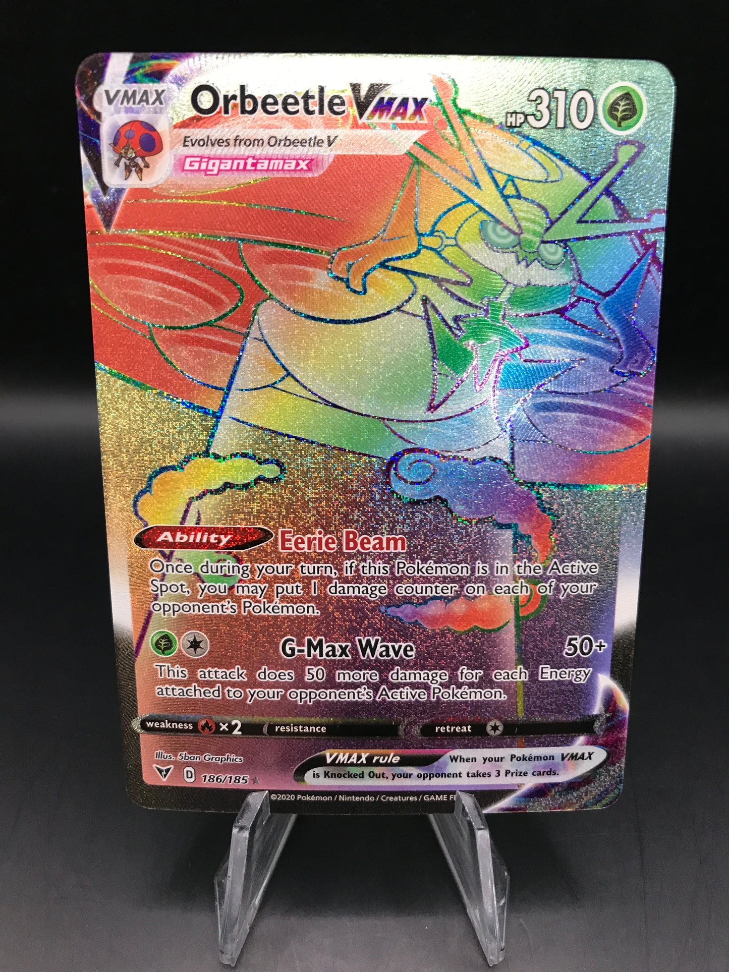 Pokémon TCG: 2020 Orbeetle VMAX 186/185 SWSH: Vivid Voltage Rainbow