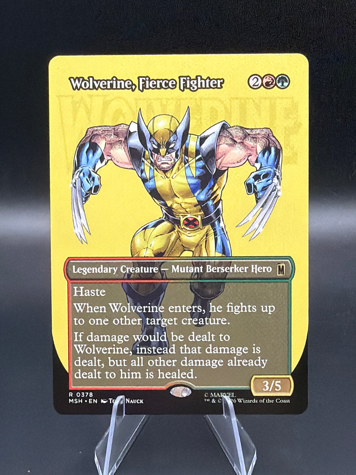 MTG TCG: 2026 Wolverine, Fierce Fighter (Borderless) - 0378 - Marvel Super Heroes (MSH)