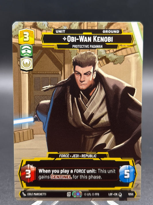 Star Wars TCG: Obi-Wan Kenobi - Protective Padawan (Prestige) - Legends of the Force (LOF)