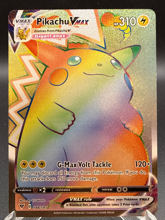 Pokemon TCG 2020 Pikachu VMAX 188/185 Vivid Voltage Rainbow Rare