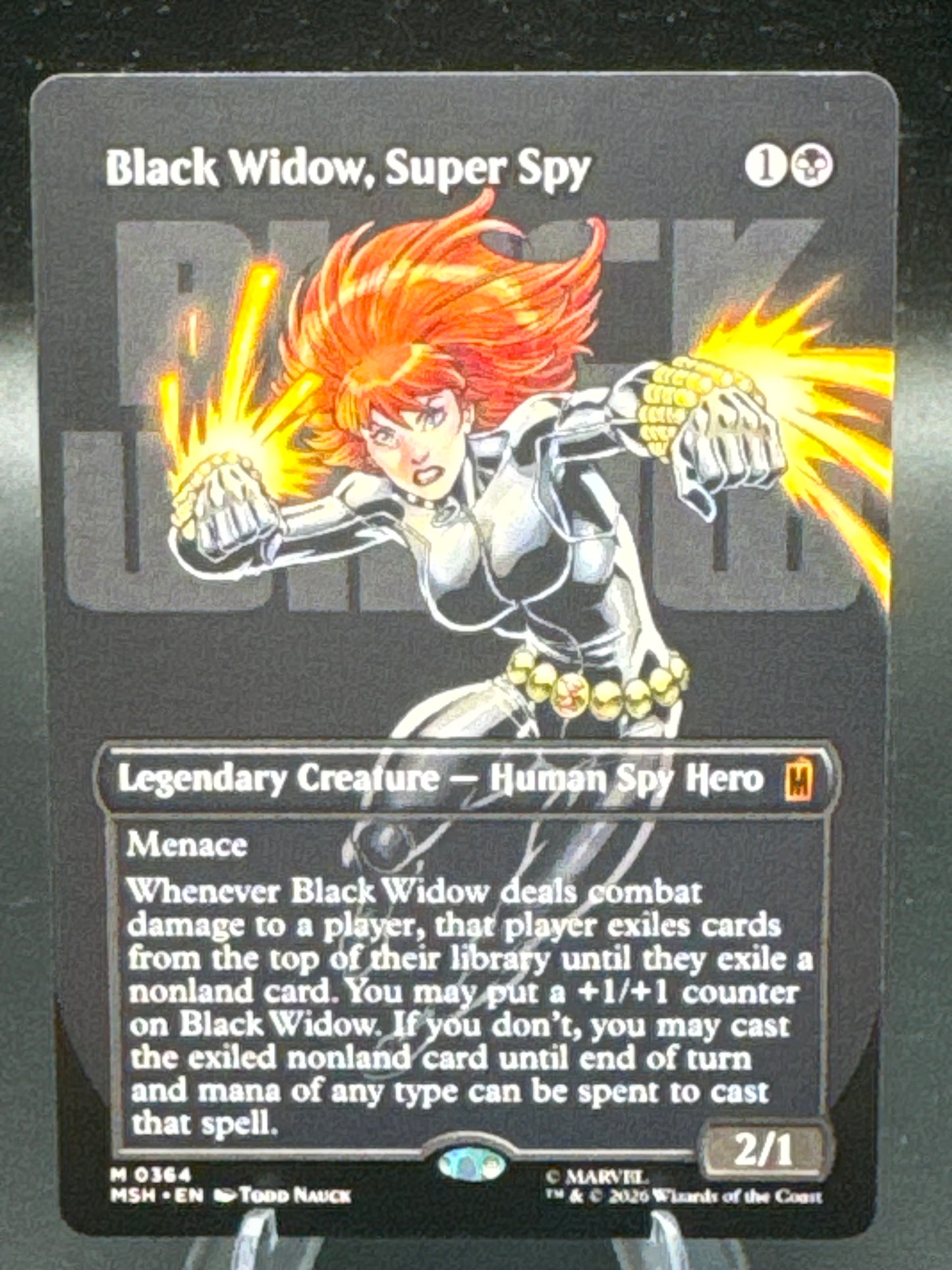 MTG TCG: Black Widow, Super Spy (Borderless) M 0364 - Marvel Super Heroes