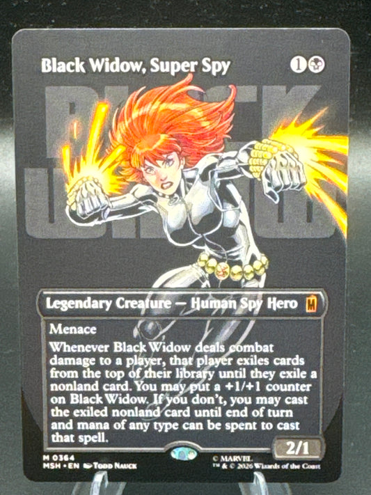 MTG TCG: Black Widow, Super Spy (Borderless) M 0364 - Marvel Super Heroes