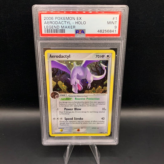 PSA 9 Pokémon TCG: 2006 Aerodactyl 1/92 Legend Maker Holo