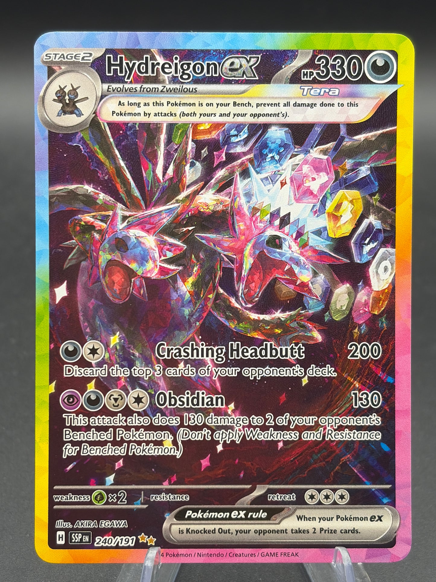 Pokémon TCG: 2024 Hydreigon ex 240/191 SV: Surging Sparks