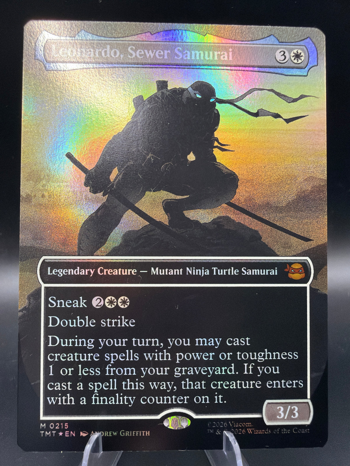 MTG TCG: Leonardo, Sewer Samurai (Borderless) - Teenage Mutant Ninja Turtles (TMT)