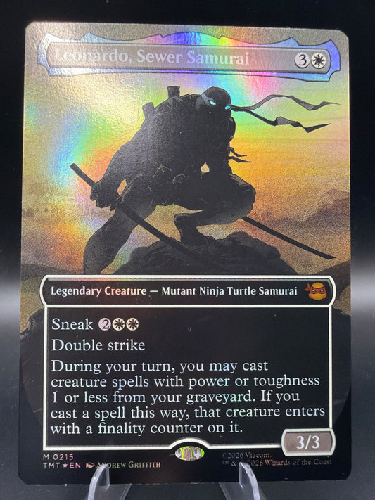 MTG TCG: Leonardo, Sewer Samurai (Borderless) - Teenage Mutant Ninja Turtles (TMT)