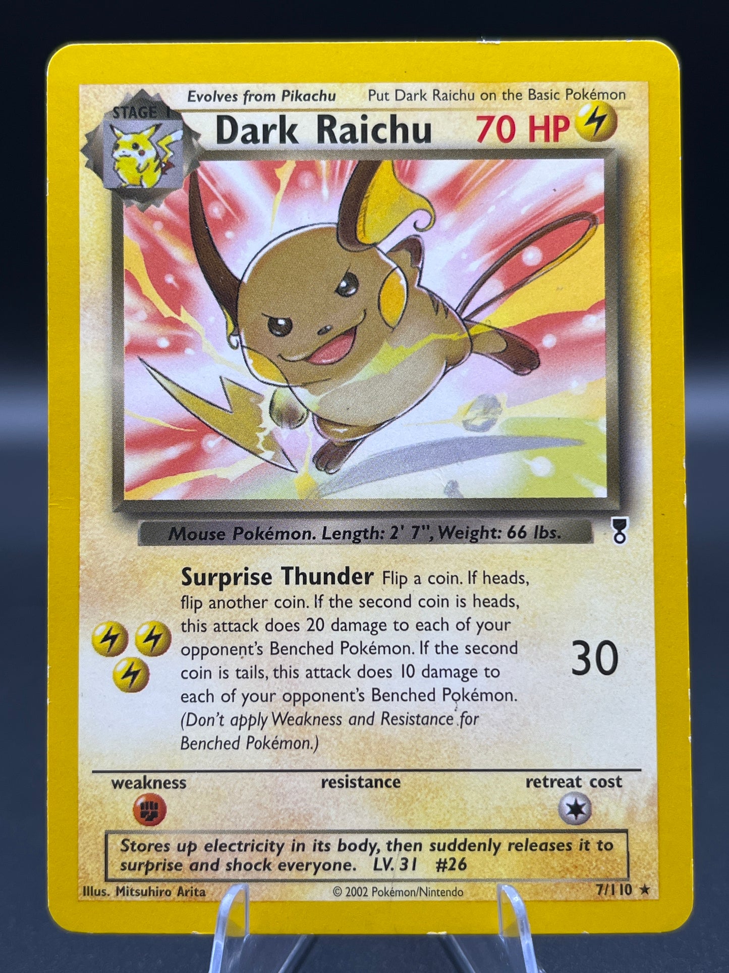 Pokémon TCG: 2002 Dark Raichu 7/110 Legendary Collection Non-Holo