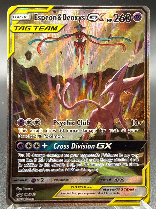 Pokémon TCG: 2020 Espeon & Deoxys GX SM240 Sun & Moon Promo