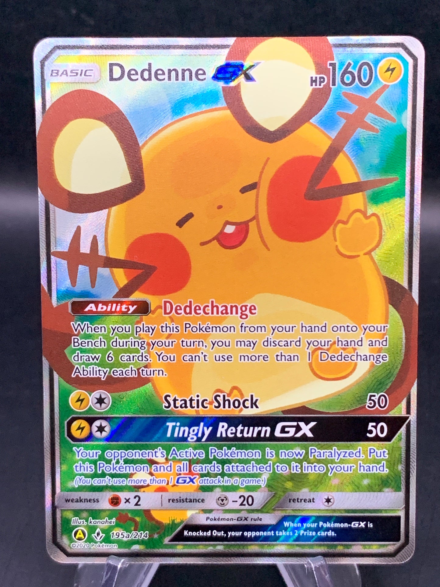 Pokémon TCG: 2020 Dedenne GX  - 195a/214 - Alternate Art Promos