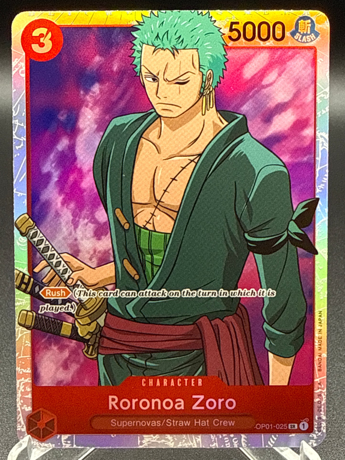 One Piece TCG: Roronoa Zoro OP01-025 Romance Dawn