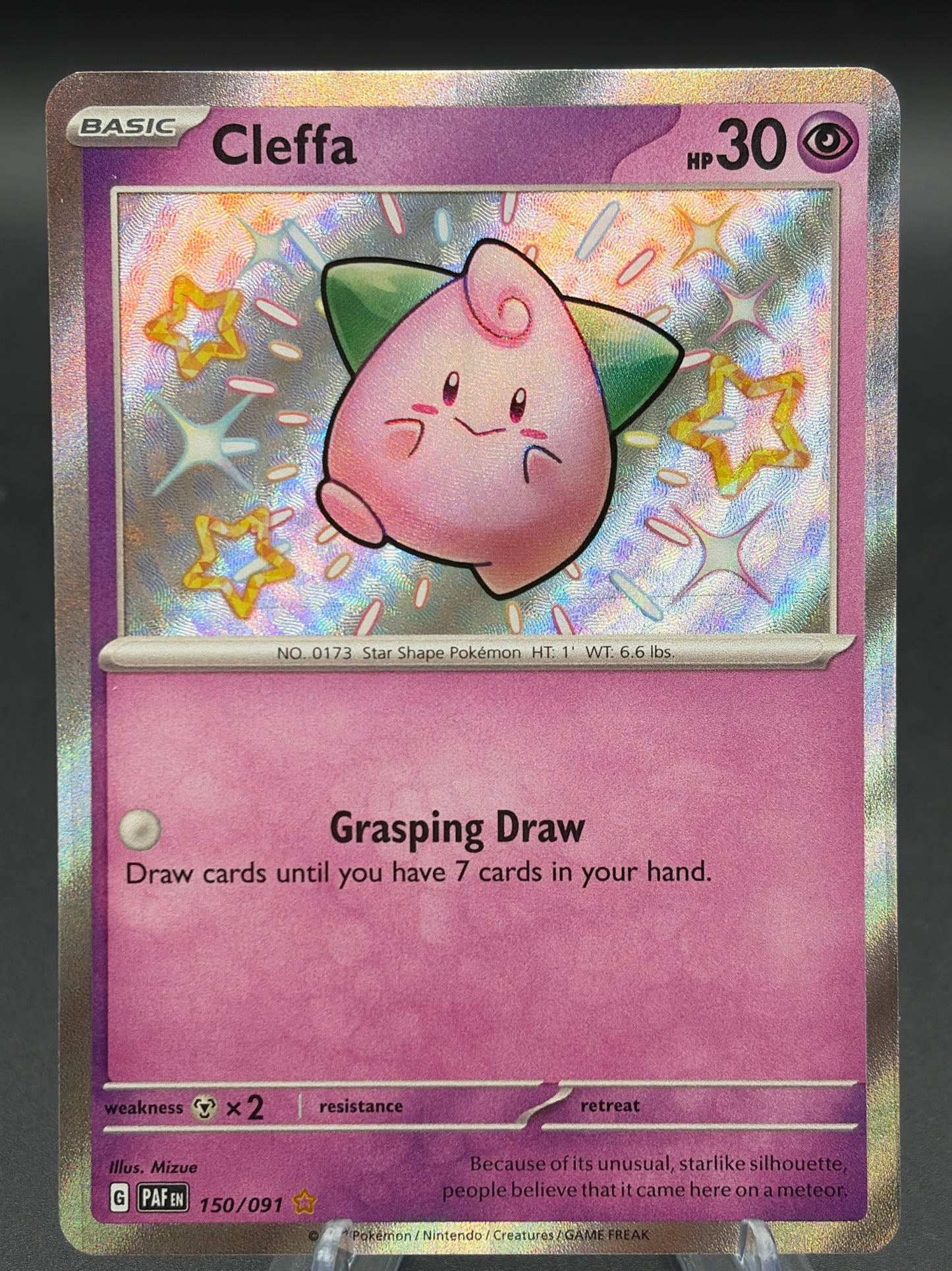 Pokémon TCG: 2024 Cleffa - 150/091 - SV: Paldean Fates Baby Shiny
