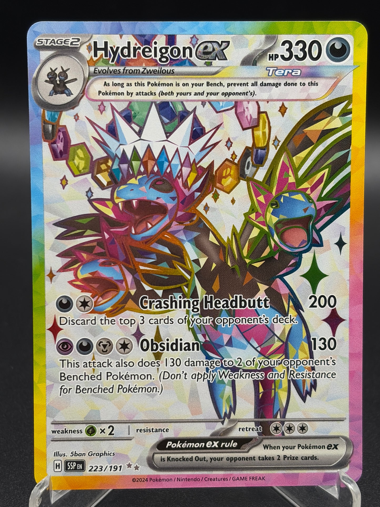 Pokémon TCG: 2024 Hydreigon Ex - 223/191 - SV: Surging Spark