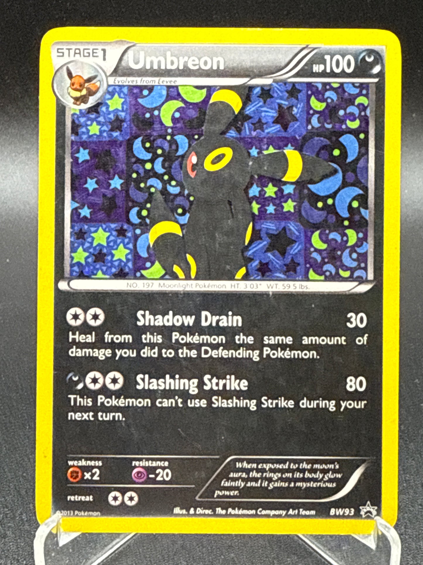 Pokémon TCG: 2013 Umbreon BW93 BW: Black & White Promos (Damaged)