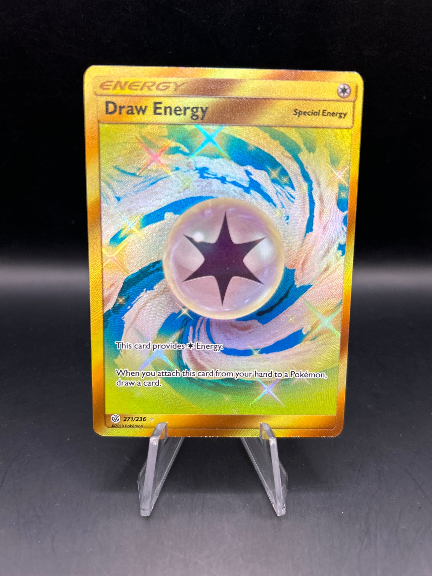 Pokémon TCG: 2019 Draw Energy 271/236 Sun & Moon Cosmic Eclipse Gold