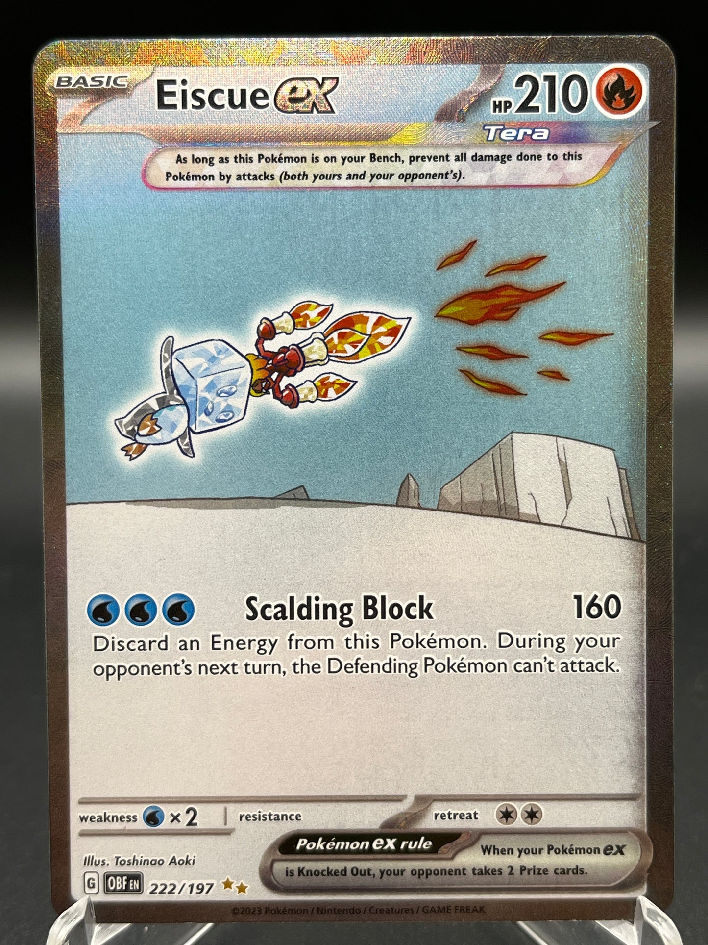 Pokémon TCG: 2023 Eiscue ex - 222/197 - SV: Obsidian Flames