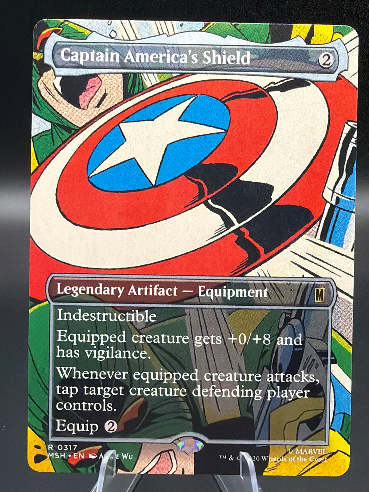 MTG TCG: 2026 Captain America's Shield (Borderless) - 0317 - Marvel Super Heroes (MSH)