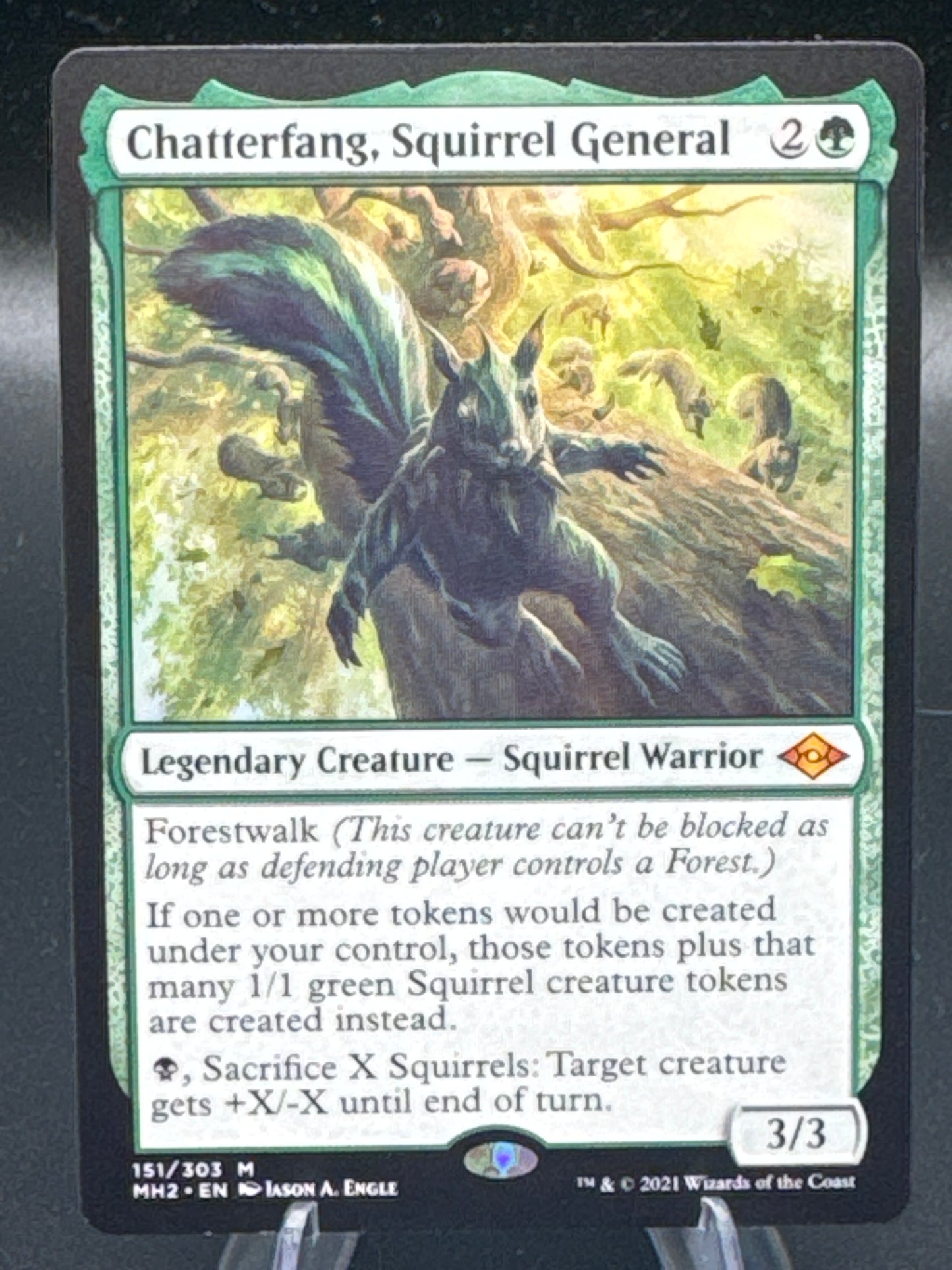 MTG TCG:  Chatterfang, Squirrek General 151/303 M Modern Horizons 2