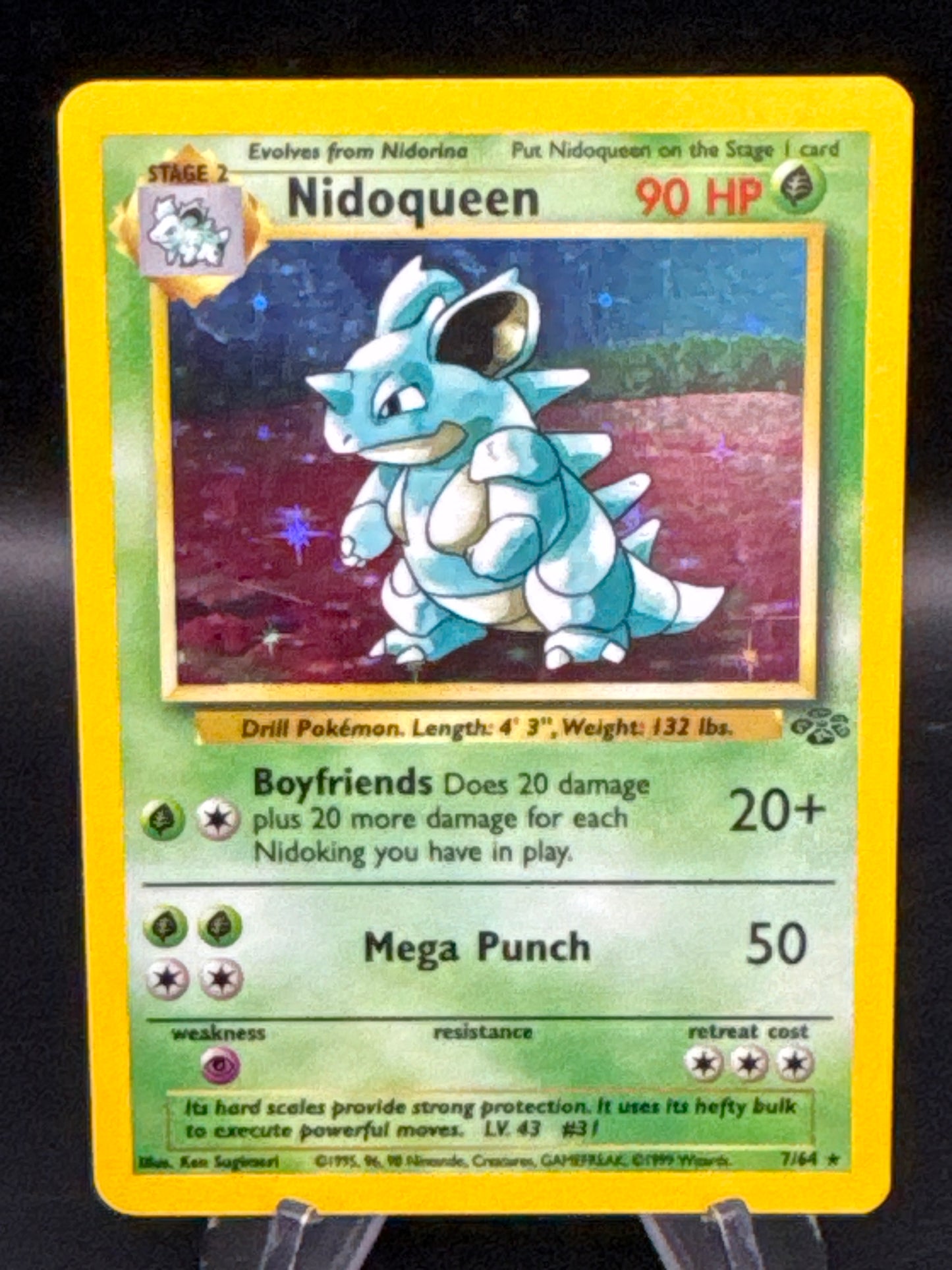 Pokémon TCG: 1999 Nidoqueen 7/64 Jungle Holo