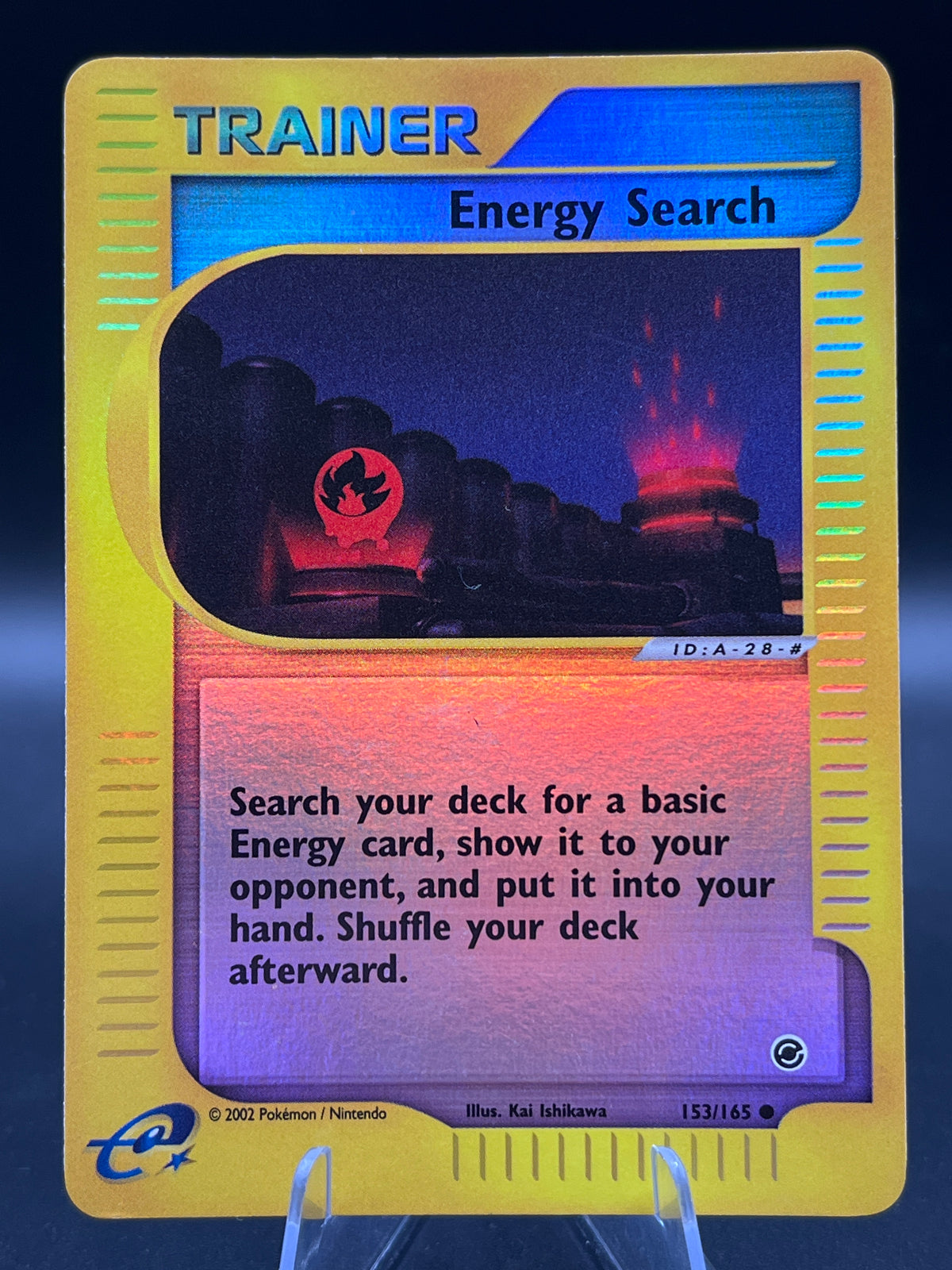 Pokémon TCG: 2002 Energy Search 153/165 E-Card: Expedition Base Set Reverse Holo