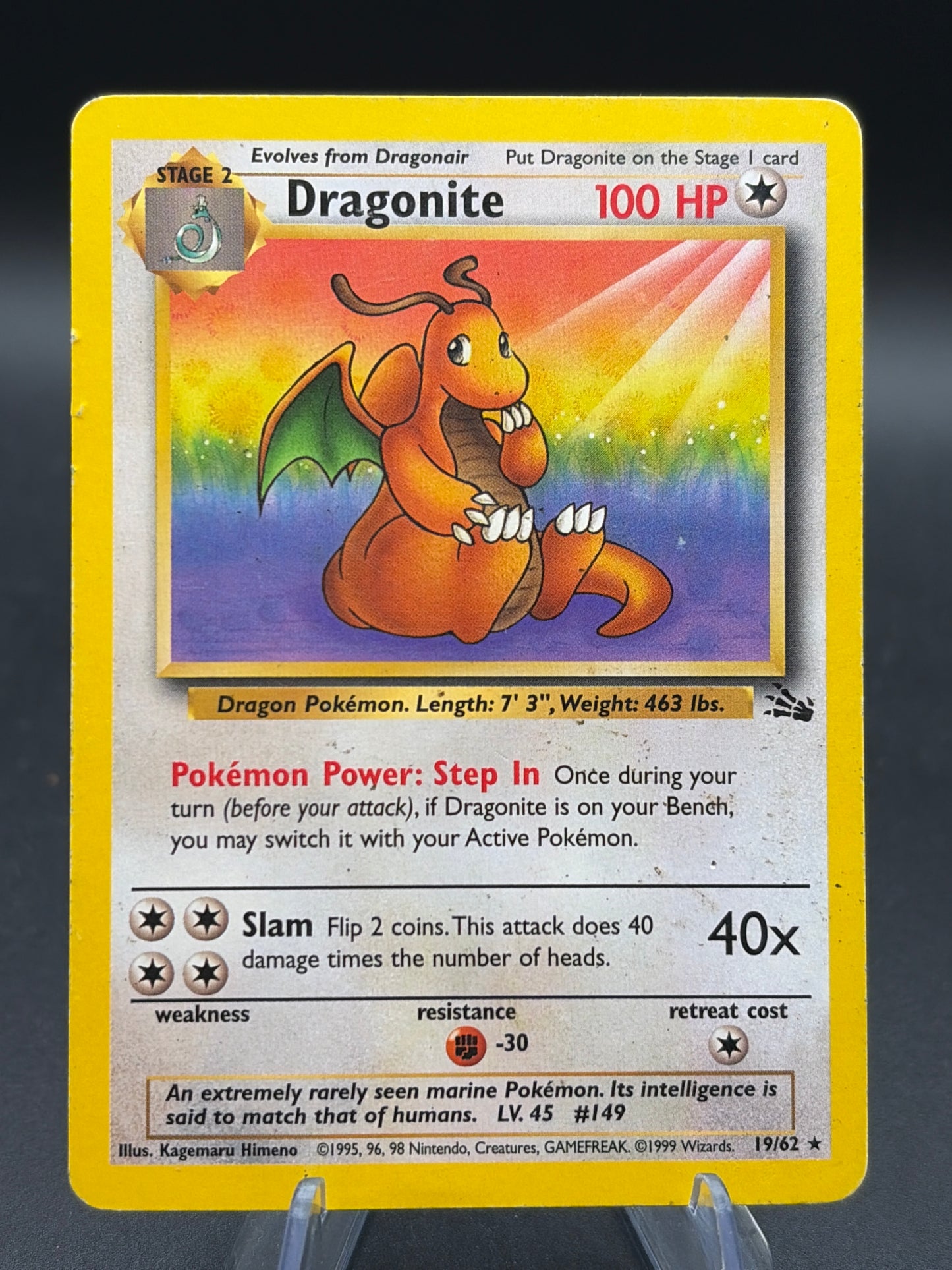 Pokémon TCG: 1999 Dragonite 19/62 Fossil