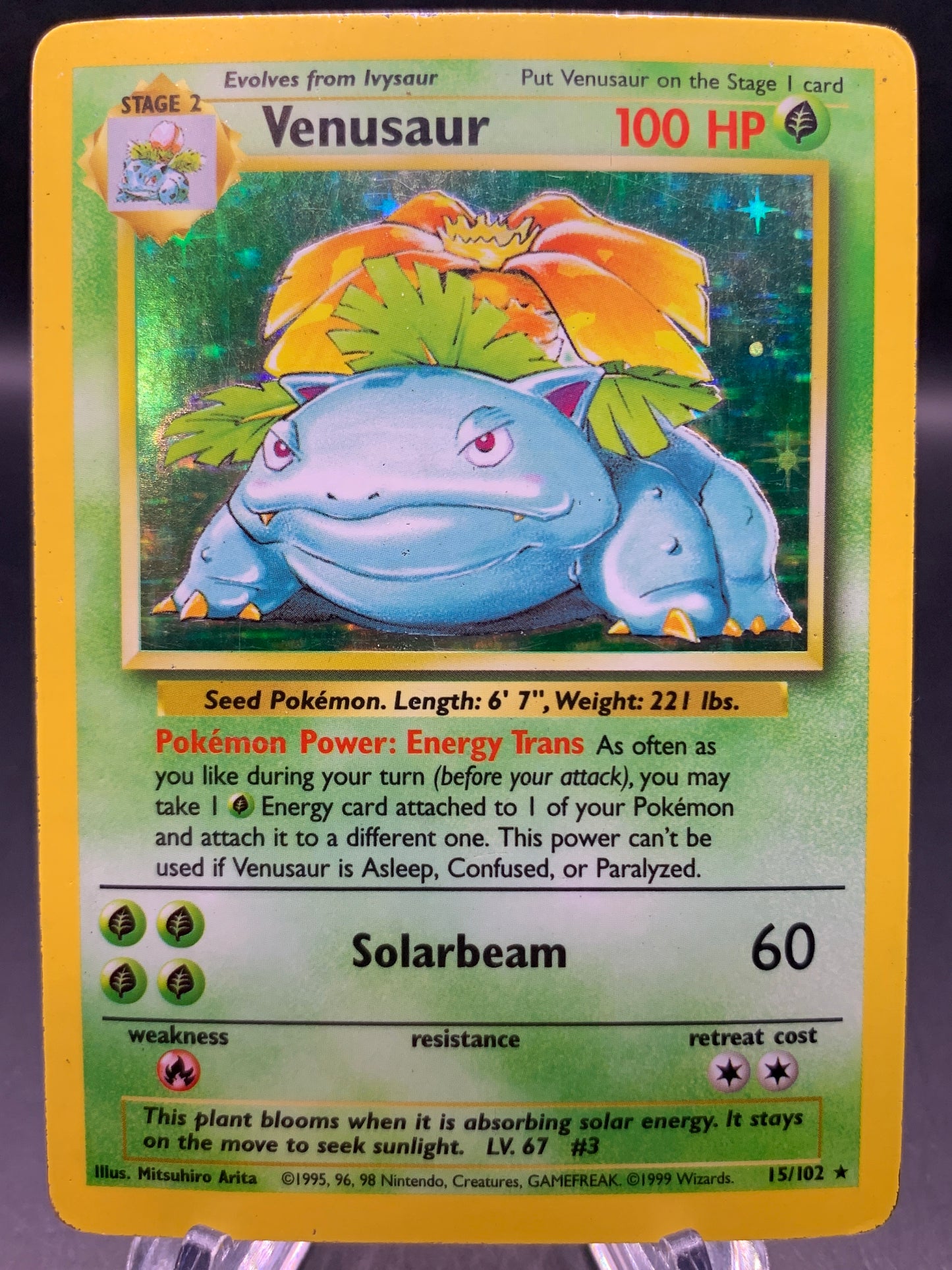 Pokémon TCG: 1999 Venusaur - 15/102 - Base Set Holo