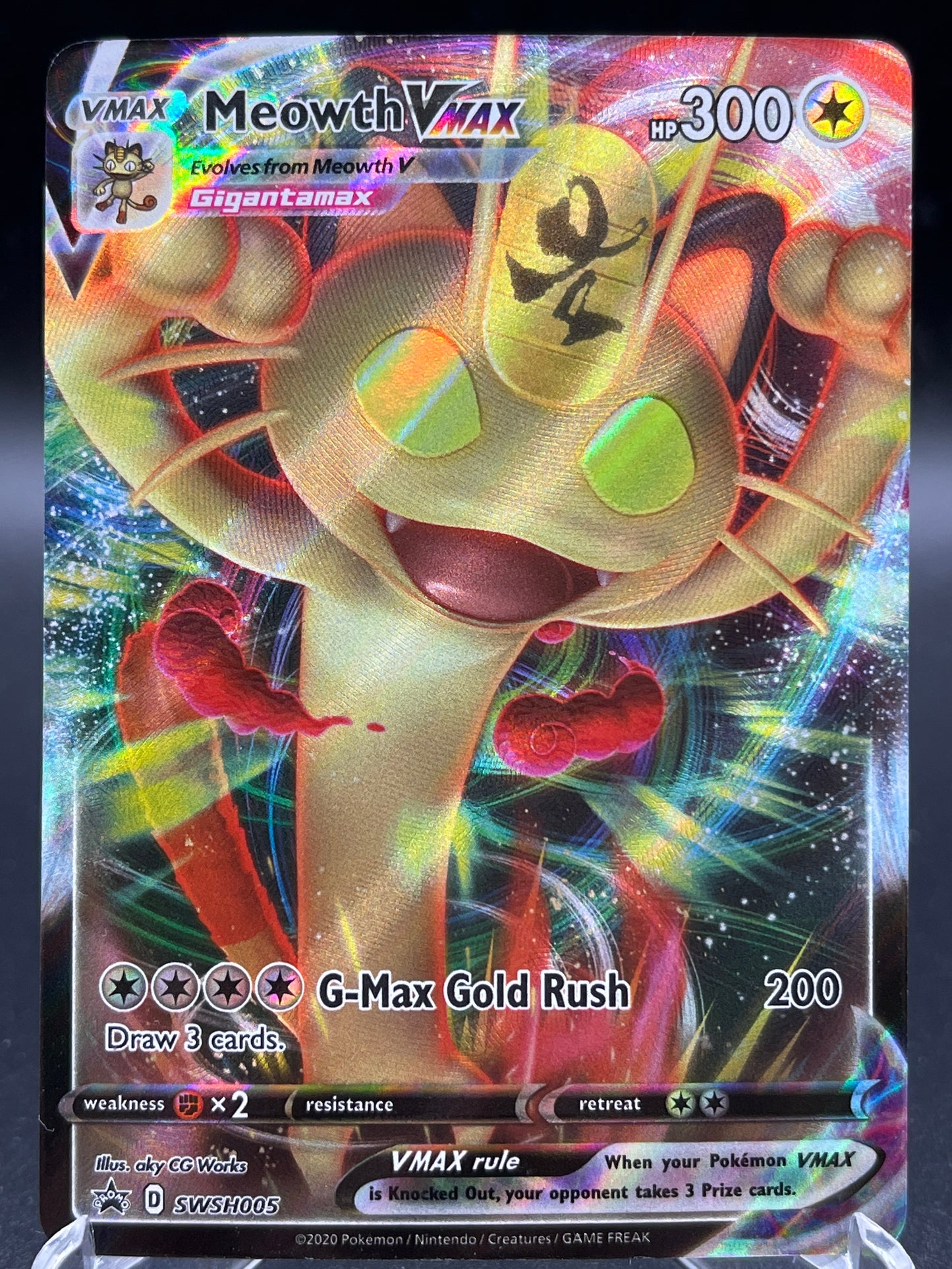 Pokémon TCG: 2020 Meowth VMAX - SWSH005 - SWSH: Sword & Shield Promo