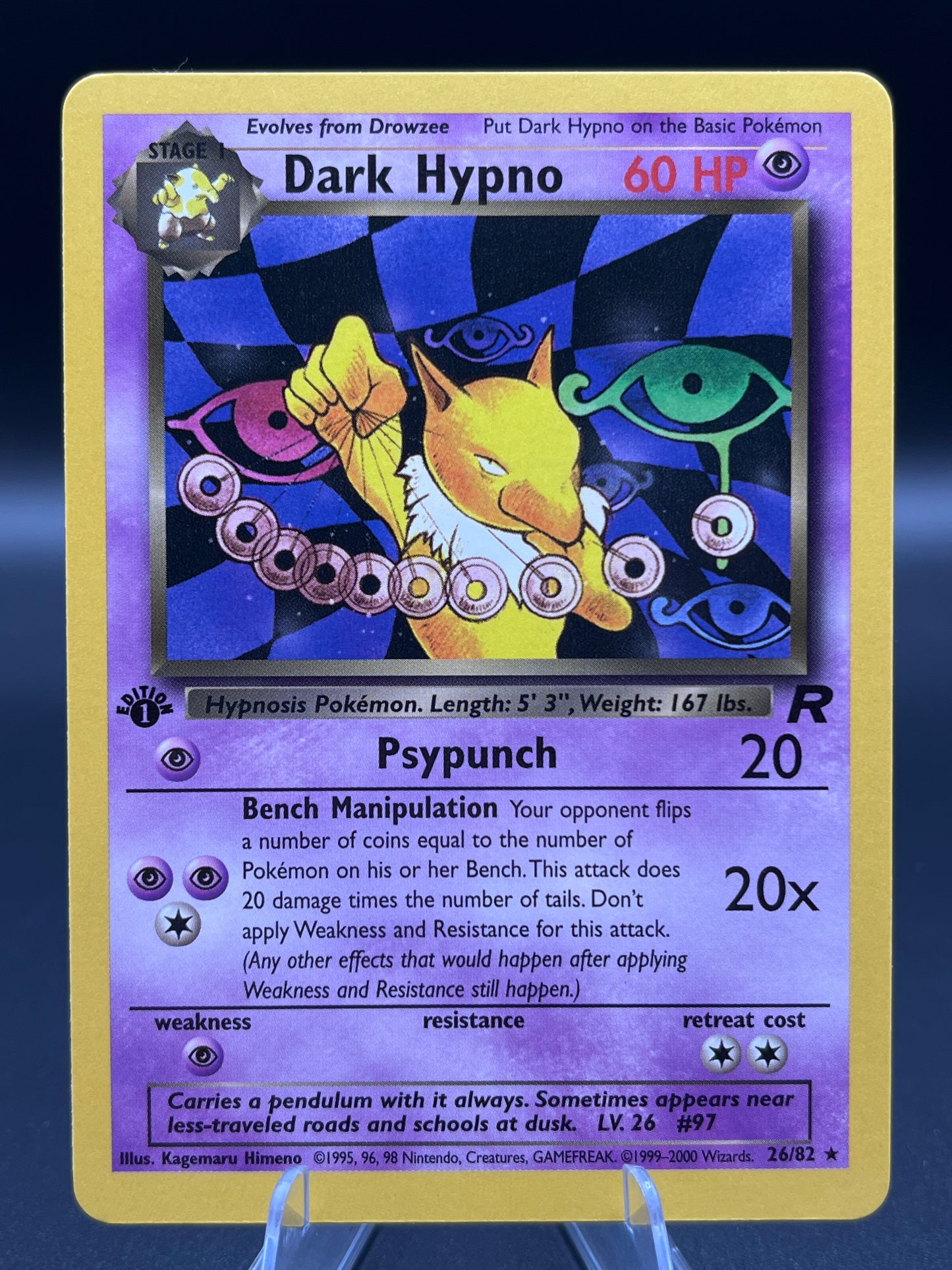 Pokémon TCG: 2000 Dark Hypno 26/82 - 1st Edition Team Rocket