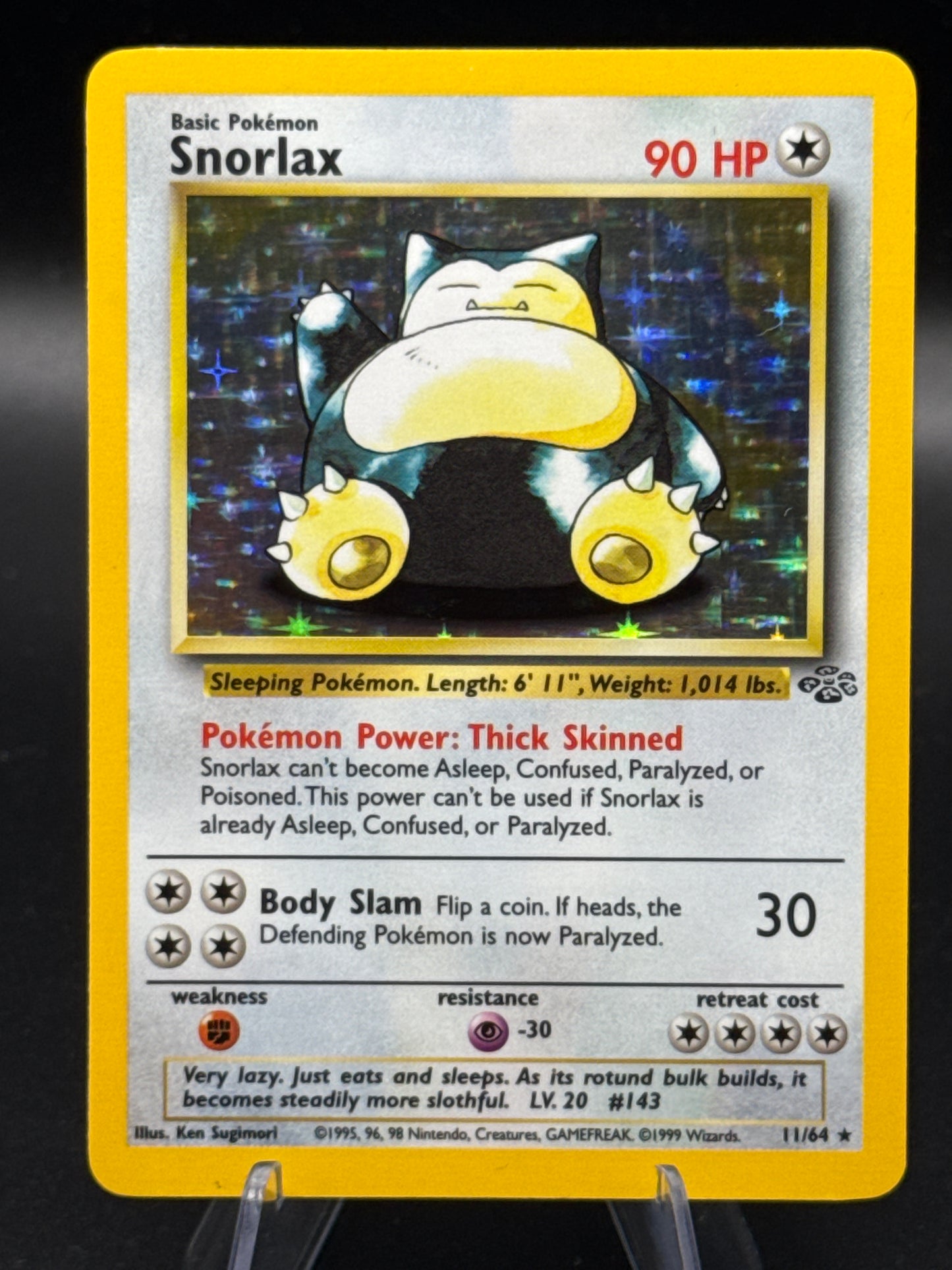 Pokémon TCG: 1999 Snorlax - 11/64 - Jungle Unlimited Holo