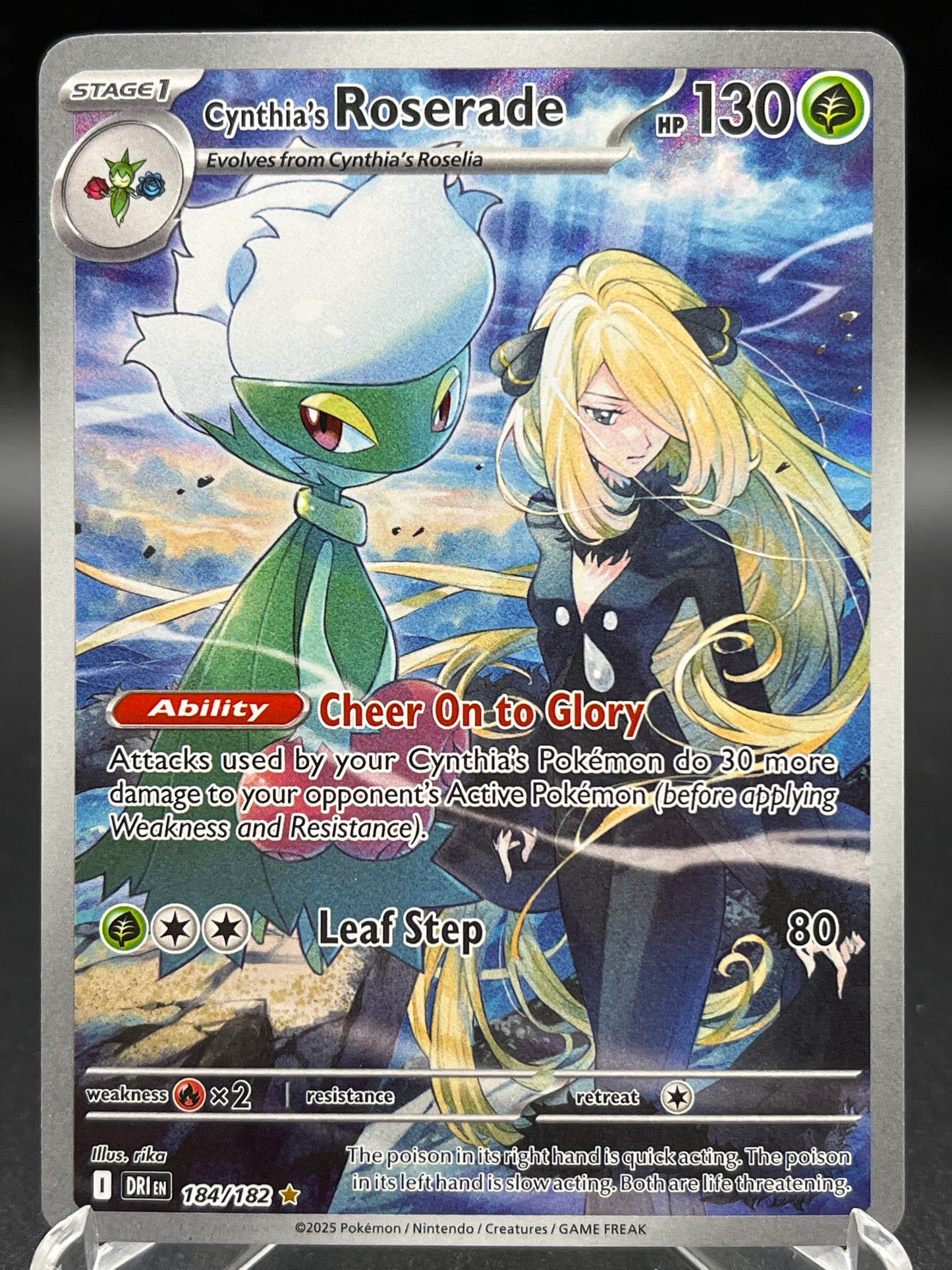 Pokémon TCG: 2025 Cynthia's Roserade - 184/182 - SV10: Destined Rivals