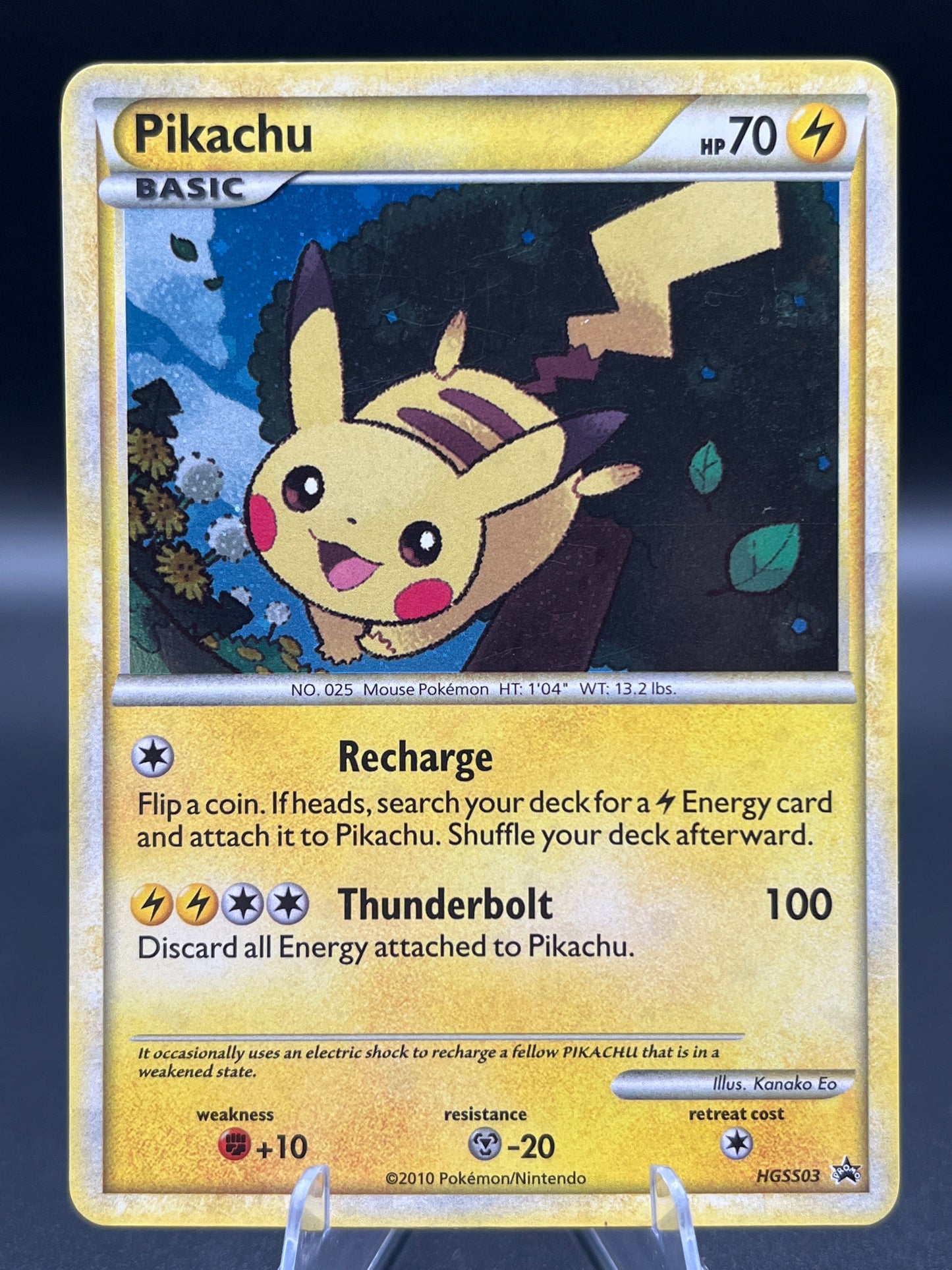 Pokémon TCG: 2010 Pikachu HGSS03 Heart Gold Soul Silver Promo Holo