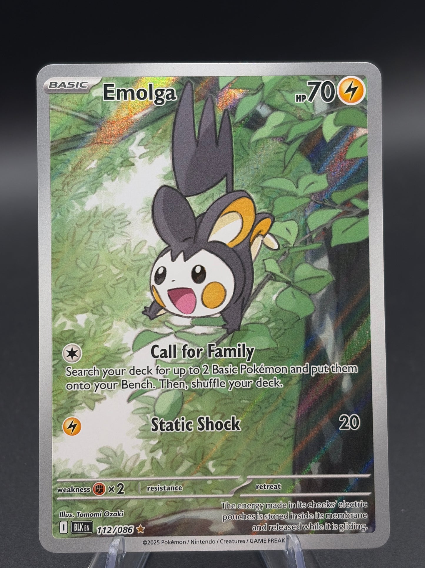 Pokémon TCG: 2025 Emolga 112/086 SV: Black Bolt