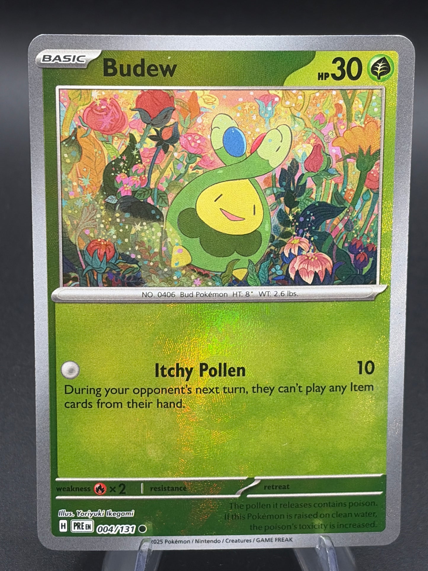 Pokémon TCG: 2025 Budew Master Ball 004/131 SV: Prismatic Evolutions