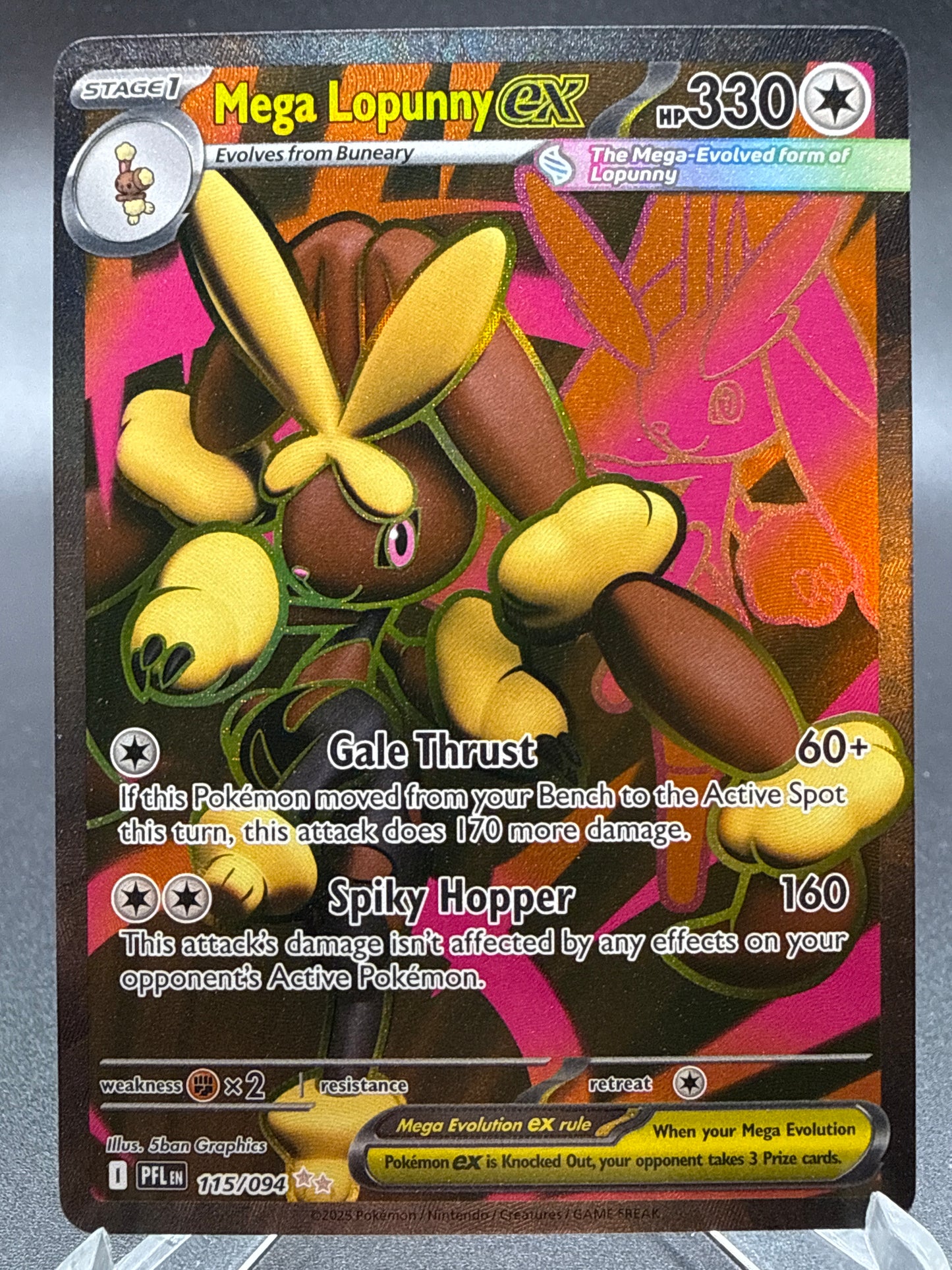 Pokémon TCG: 2025 Mega Lopunny ex 115/094 PFL: Phantasmal Flames