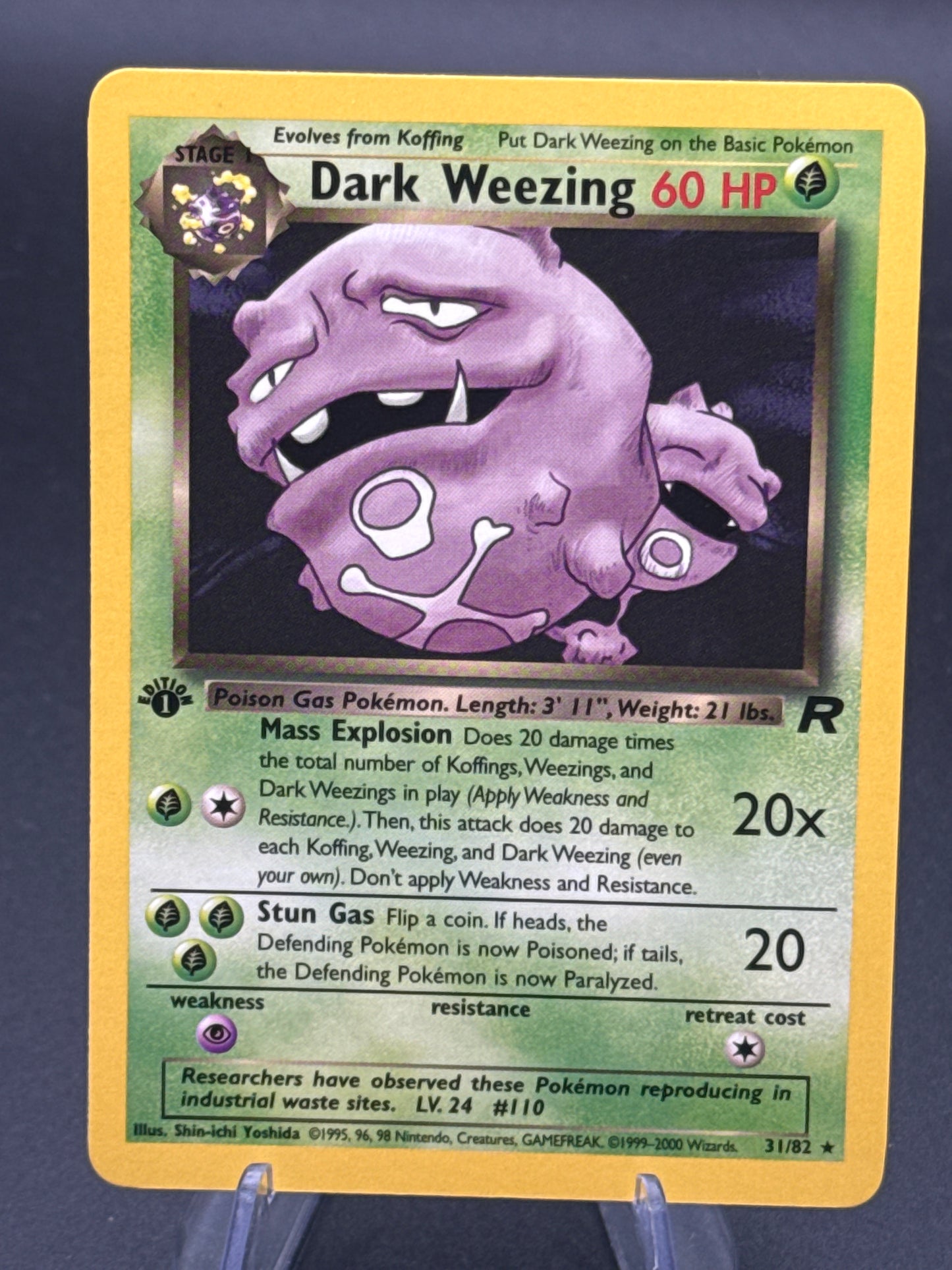 Pokémon TCG: 2000 1st Edition Dark Weezing 31/82 - Team Rocket