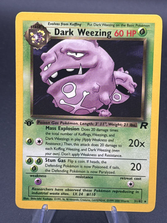 Pokémon TCG: 2000 1st Edition Dark Weezing 31/82 - Team Rocket