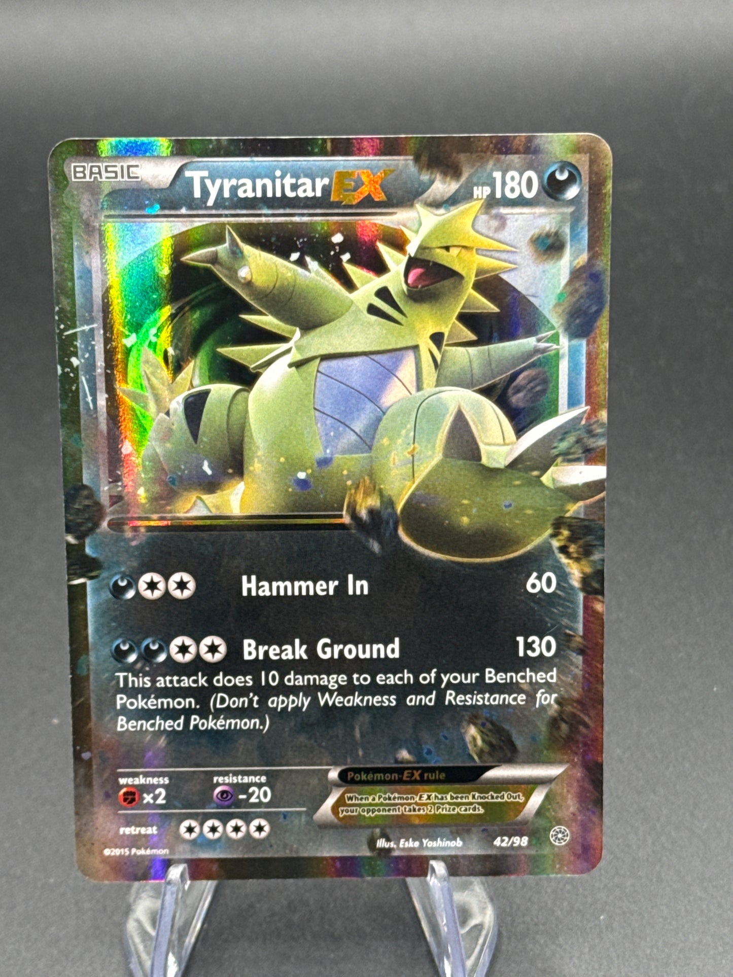 Pokémon TCG: 2015 Tyranitar EX 42/98 XY: Ancient Origins