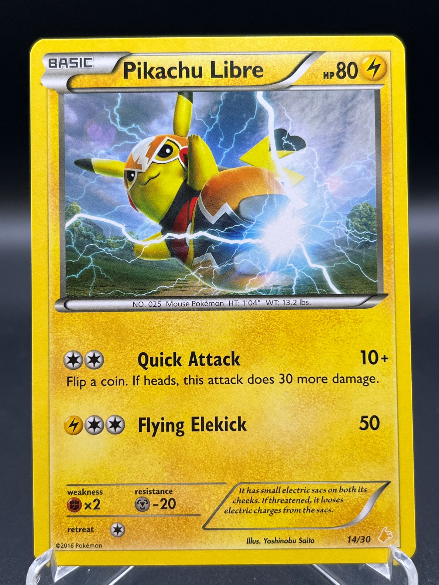 Pokémon TCG: 2016 Pikachu Libre 14/30 - XY Trainer Kit: Pikachu Libre & Suicune
