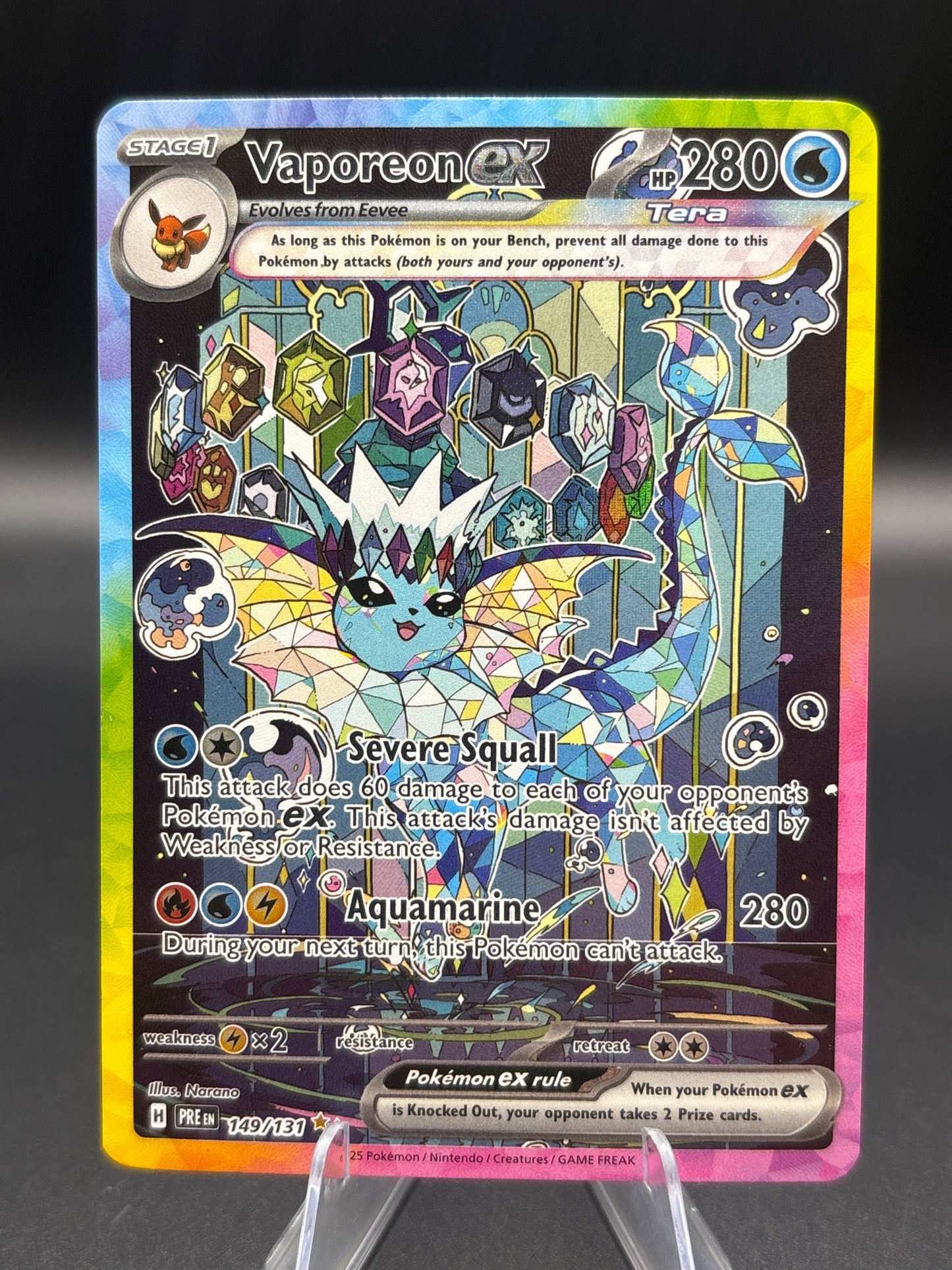 Pokémon TCG: 2025 Vaporeon ex - 149/131 - SV: Prismatic Evolutions