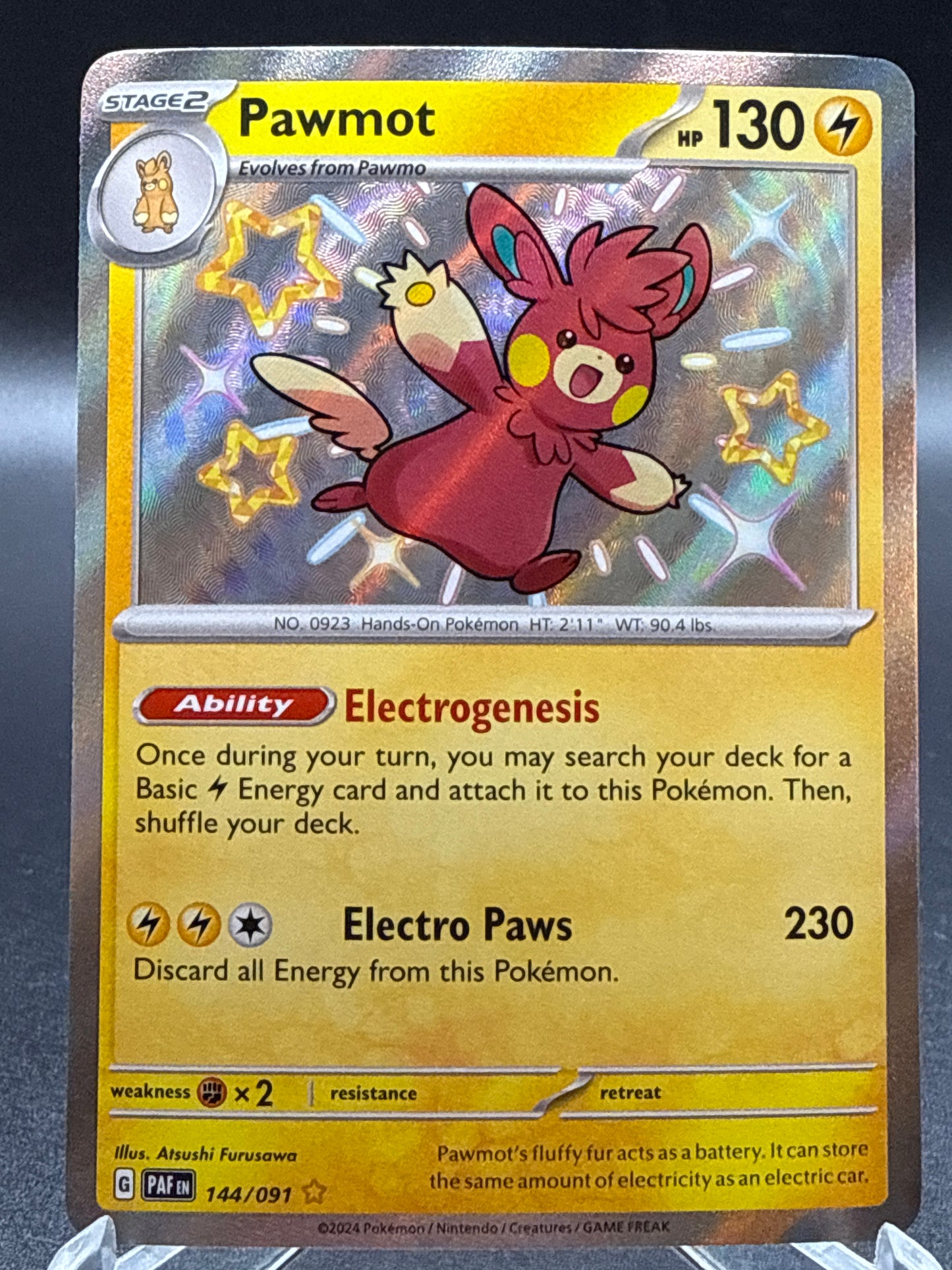 Pokémon TCG: 2024 Pawmot 144/091 S&V Paldean Fates Baby Shiny