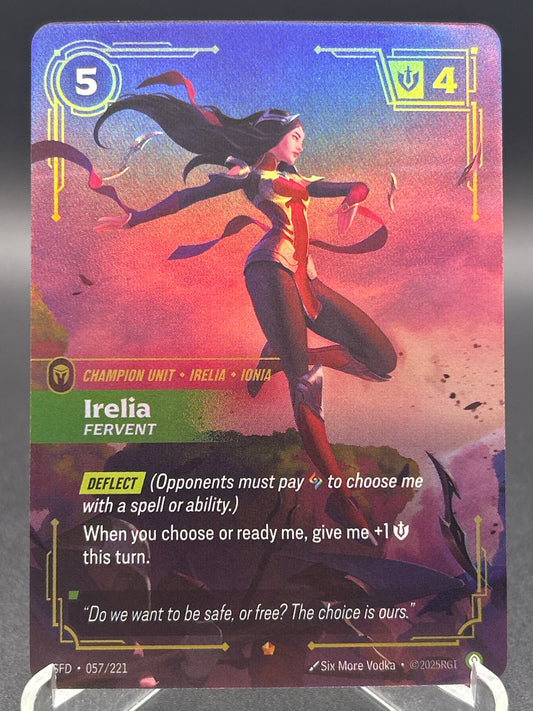 Riftbound TCG: 2026 Irelia - Fervent - 057/221 - SFD: Spiritforged